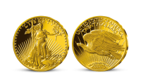 Replika Double Eagle 1933 plátovaná ryzím zlatem 