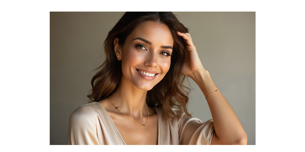 Náhrdelník, náušnice a náramek se srdíčky