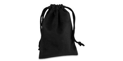 Sametový sáček v černé barvě