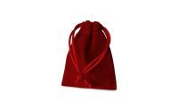 Sametový dárkový sáček - červený