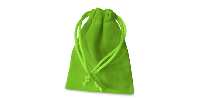 Sametový sáček v zelené barvě