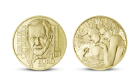Sigmund Freud na zlaté minci 