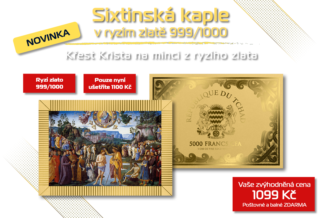 V&aacute;&scaron; renesančn&iacute; skvost na minc&iacute;ch z ryz&iacute;ho zlata