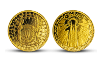 Staroměstský orloj na zlaté medaili