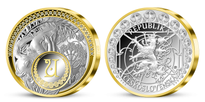 Pokračování řady medailí s motivem od A. M. Muchy | 5uncová stříbrná medaile Alfons Mucha - Poezie 