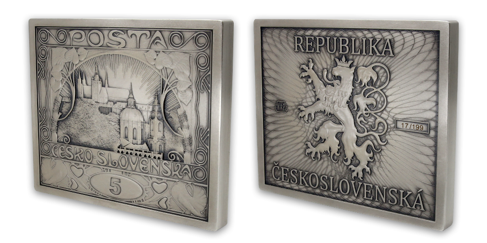 Legendární Hradčany na medaili z 5 oz ryzího stříbra Legendární Hradčany na medaili z 5 oz ryzího stříbra