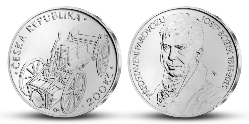 Stříbrná mince ČNB - 200. výročí představení parovozu Stříbrná mince ČNB - 200. výročí představení parovozu