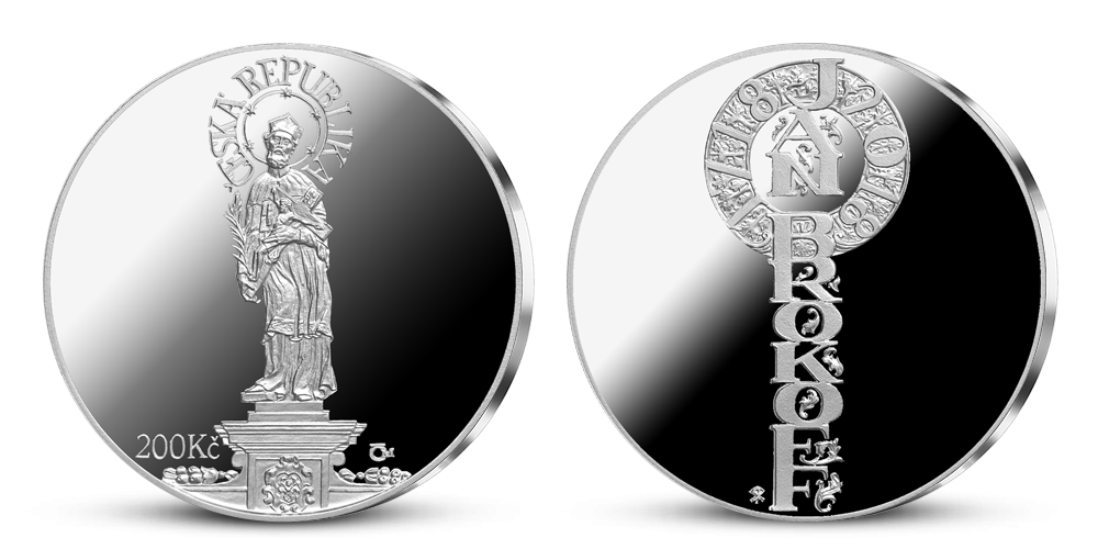 Stříbrná mince ČNB - 300. výročí úmrtí Jana Brokoffa Stříbrná mince ČNB - 300. výročí úmrtí Jana Brokoffa