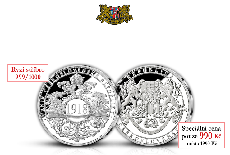 Vznik Československa ve stříbře