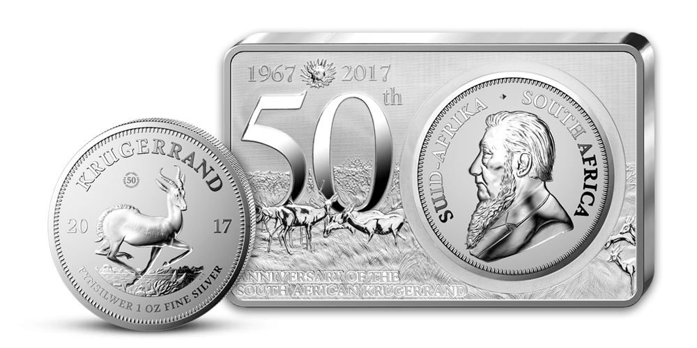První střírný Krugerrand v historii ze 3 uncí ryzího stříbra První střírný Krugerrand v historii ze 3 uncí ryzího stříbra