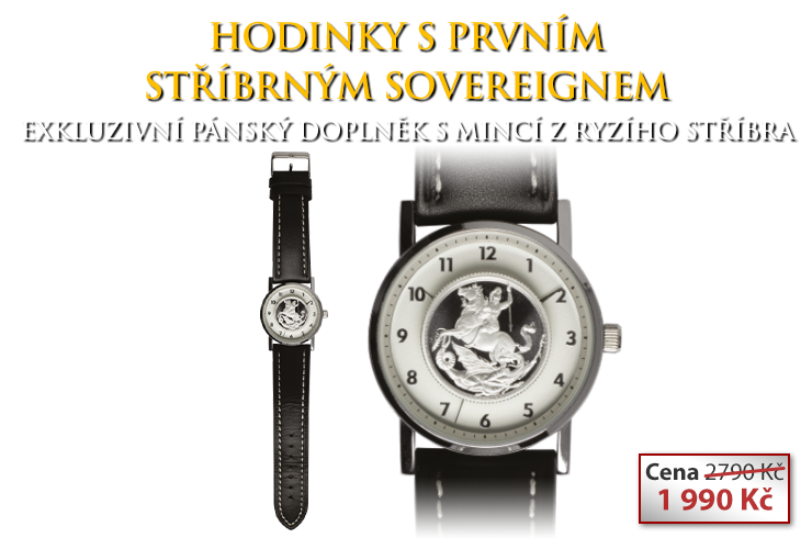 Hodinky s prvním stříbrným Sovereignem