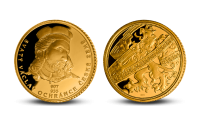 Svatý Václav na pamětní medaili z pravého zlata