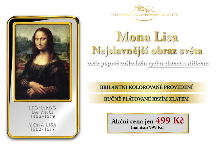 Nejslavnější obraz světa Mona Lisa od Leonarda da Vinci 