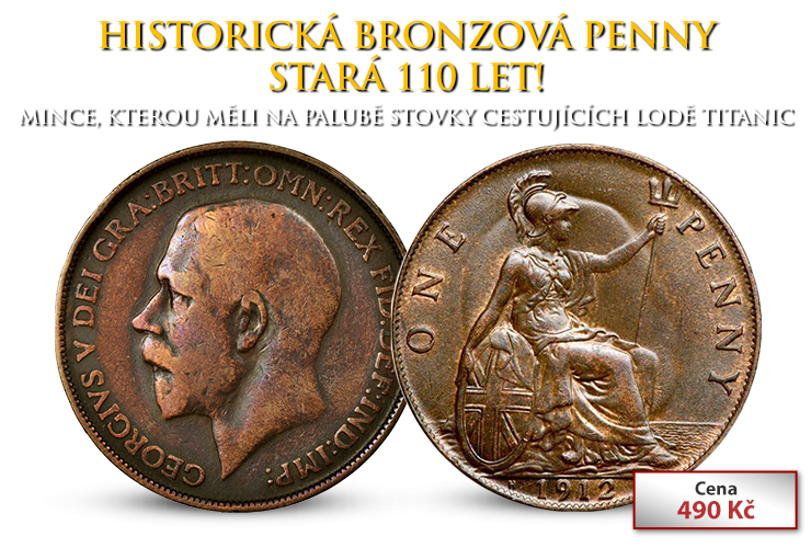 Historická bronzová Penny stará 110 let!
