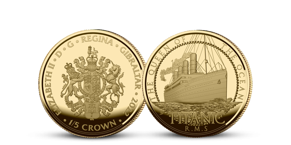 Slavný Titanic na minci z 1/5 oz ryzího zlata