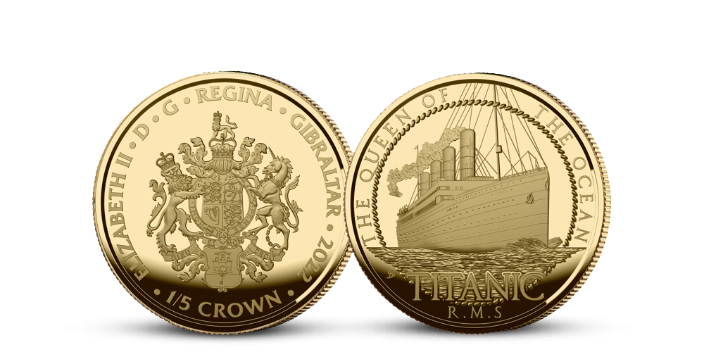 Slavný Titanic na minci z 1/5 oz ryzího zlata Slavný Titanic na minci z 1/5 oz ryzího zlata