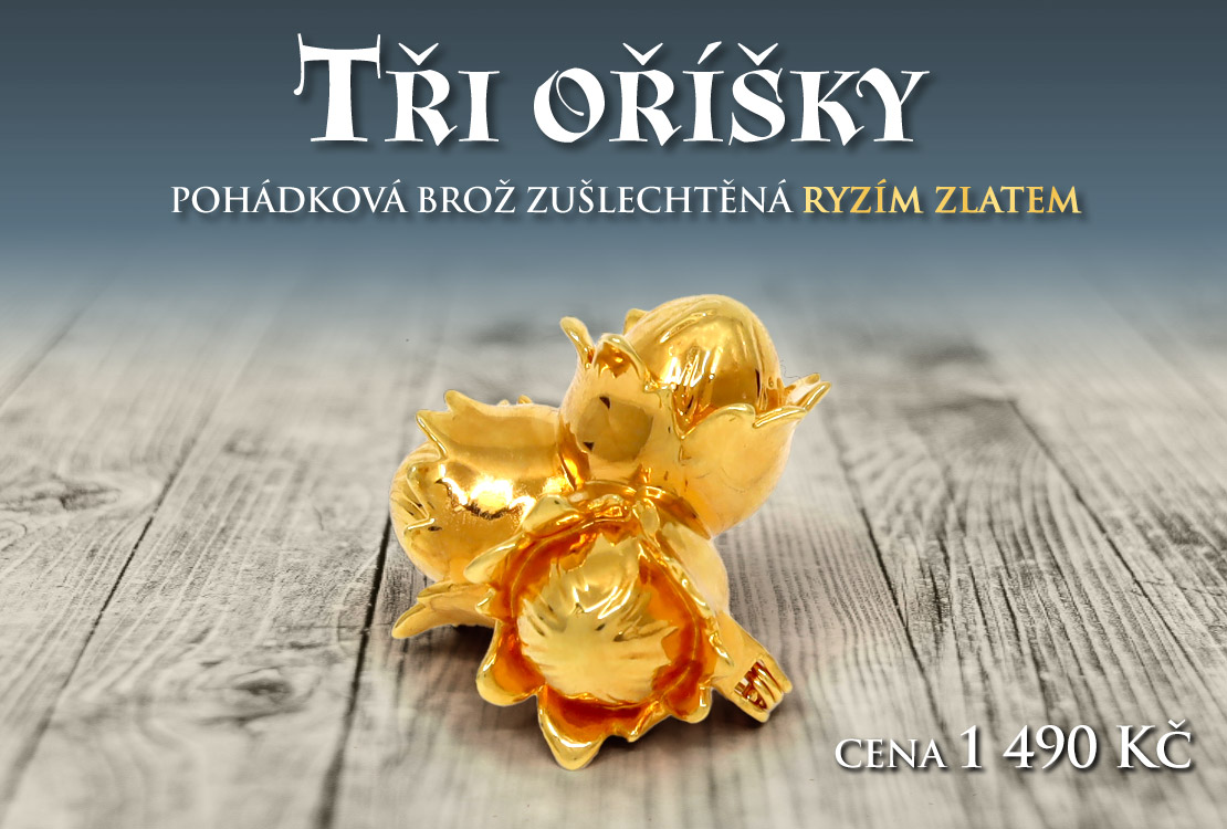 Tři oříšky zušlechtěné ryzím zlatem