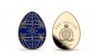 Unikátní mince Velikonoční kraslice s ručně vytvořenými detaily 
