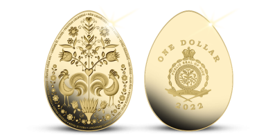 Velikonoční mince ve tvaru vejce Pysanka 2022