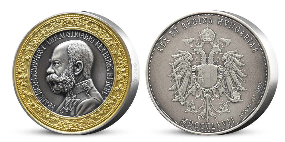 František Josef I. a Sisi v unikátní sadě z ryzího stříbra