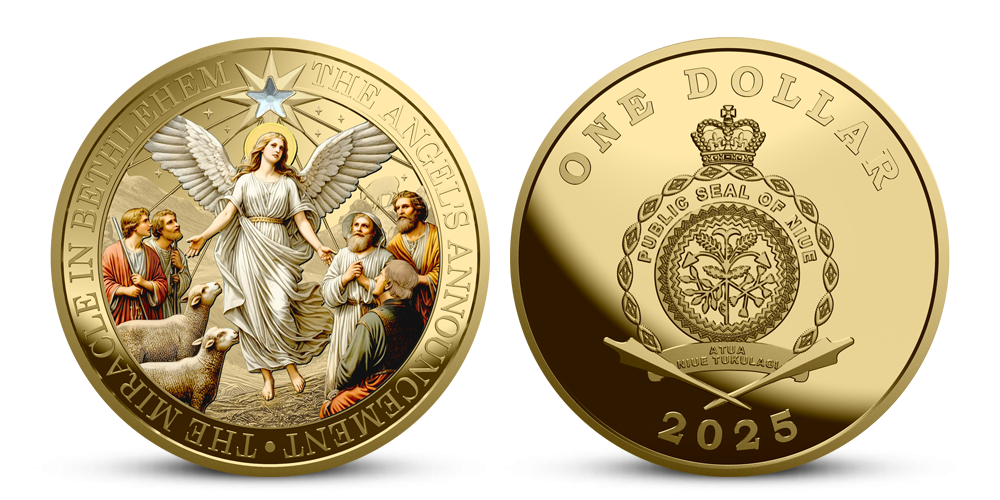 Zázrak v Betlémě a vánoční mince zušlechtěna ryzím zlatem 