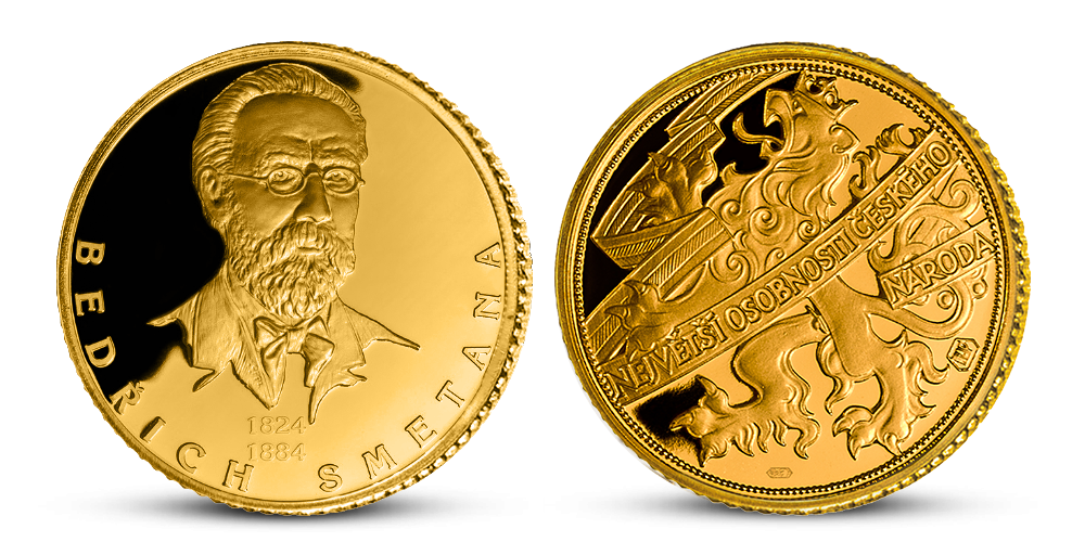 Bedřich Smetana na zlaté medaili Bedřich Smetana na zlaté medaili