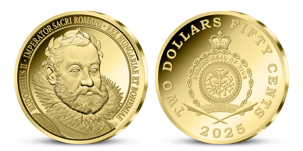 Císař Rudolf II. v ryzím zlatě