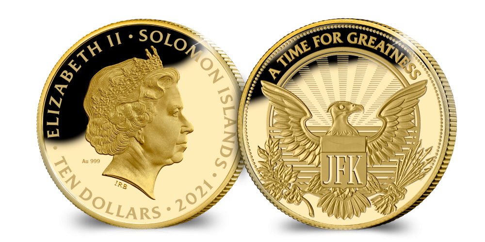 John Fitzgerald Kennedy na zlaté minci