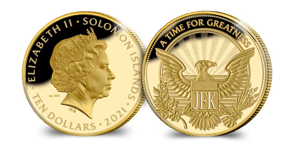 John Fitzgerald Kennedy na zlaté minci John Fitzgerald Kennedy na zlaté minci