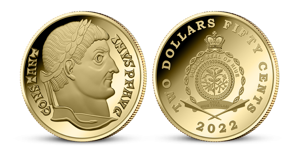 Zlatá replika mince Konstantin Veliký 2022