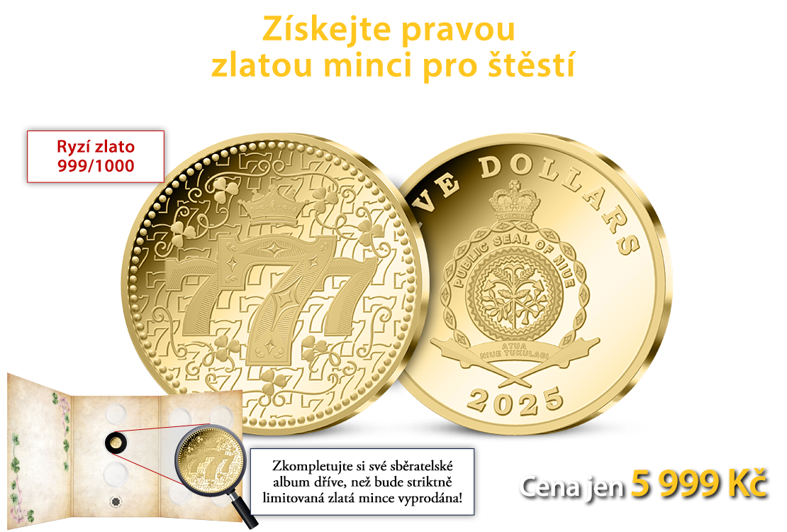 Získejte pravou zlatou minci pro štěstí