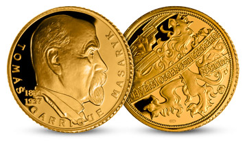 Zlatá pamětní medaile T. G. Masaryk z kolekce Zlaté osobnosti