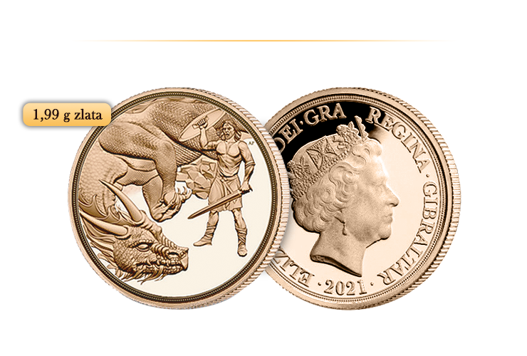 Tradiční zlatý quarter sovereign 2021