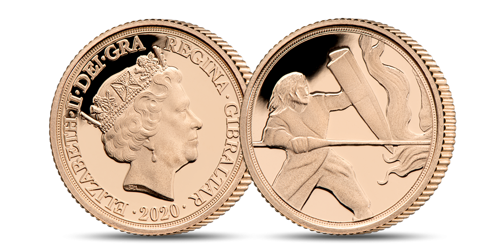 Zlatý Quarter sovereign - unikátní výjev svatého Jiří na tradiční minci Zlatý Quarter sovereign - unikátní výjev svatého Jiří na tradiční minci