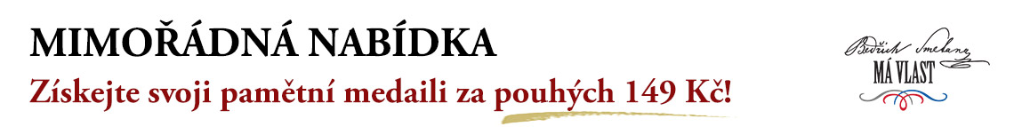 Pamětní medaile Bedřich Smetana - Má vlast. Poštovné a balné ZDARMA