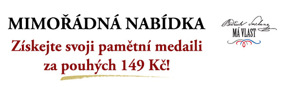 Pamětní medaile Bedřich Smetana - Má vlast. Poštovné a balné ZDARMA