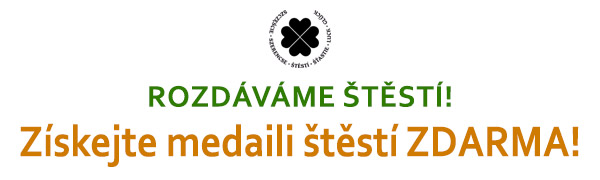 Váš čtyřlístek pro štěstí - pamětní medaile zcela ZDARMA. Poštovné a balné platíme za Vás!