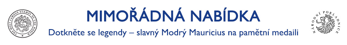 Mimořádná nabídka - dotkněte se legendy, slavný Modrý Mauricius na pamětní medaili ZDARMA